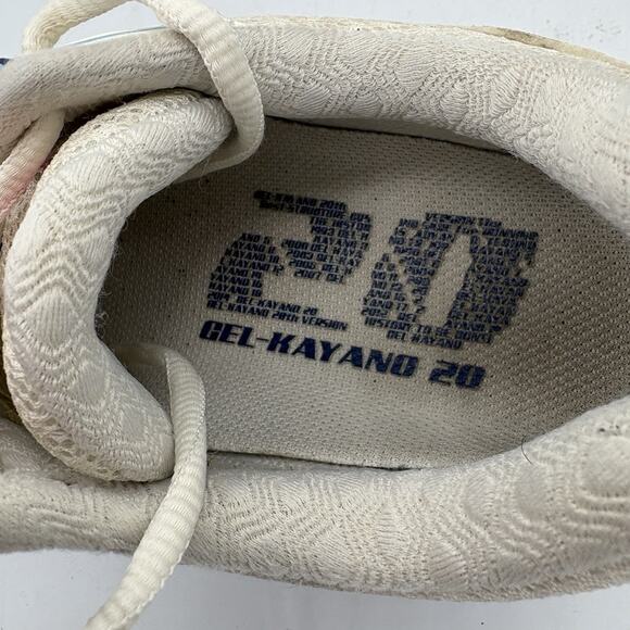Asics Sneakers Mens Size 6.5 Sportstyle Gel-Kayano 20 Creme Deep Marine Running - Picture 3 of 10